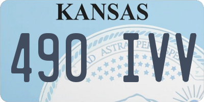 KS license plate 490IVV