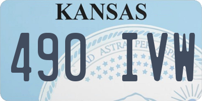 KS license plate 490IVW