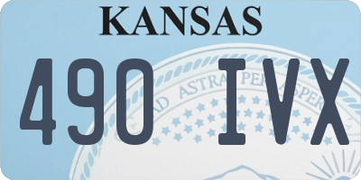 KS license plate 490IVX