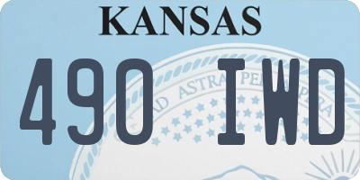 KS license plate 490IWD