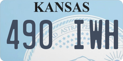 KS license plate 490IWH