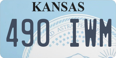KS license plate 490IWM
