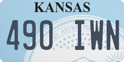 KS license plate 490IWN