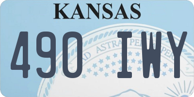 KS license plate 490IWY