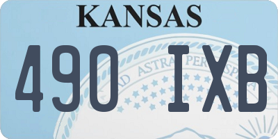 KS license plate 490IXB