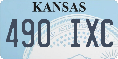 KS license plate 490IXC