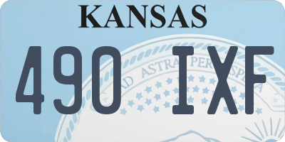 KS license plate 490IXF