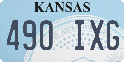 KS license plate 490IXG