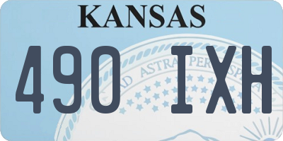 KS license plate 490IXH