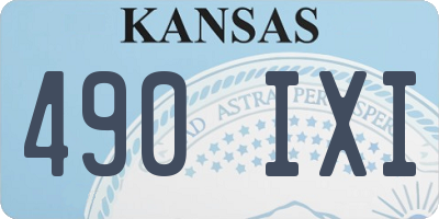 KS license plate 490IXI