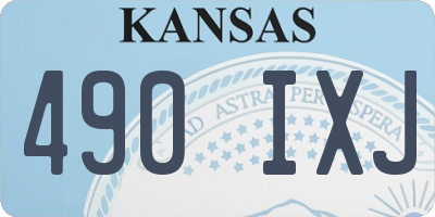 KS license plate 490IXJ