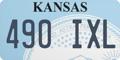 KS license plate 490IXL