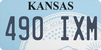 KS license plate 490IXM
