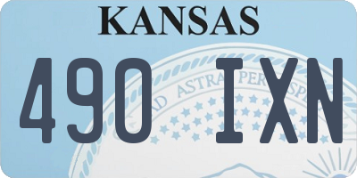KS license plate 490IXN