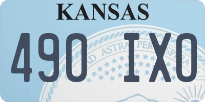 KS license plate 490IXO