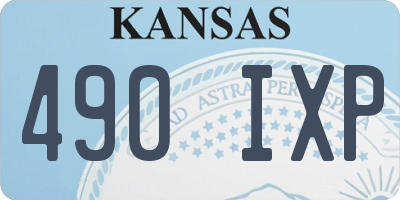 KS license plate 490IXP