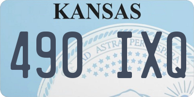 KS license plate 490IXQ