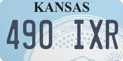 KS license plate 490IXR