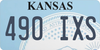 KS license plate 490IXS