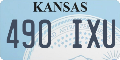 KS license plate 490IXU