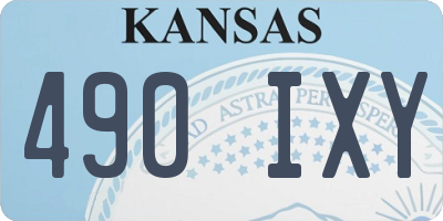 KS license plate 490IXY