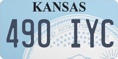 KS license plate 490IYC