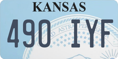 KS license plate 490IYF