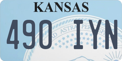 KS license plate 490IYN