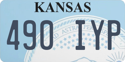 KS license plate 490IYP