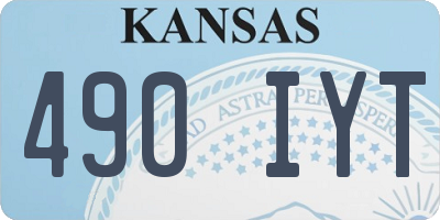KS license plate 490IYT