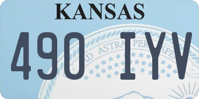 KS license plate 490IYV