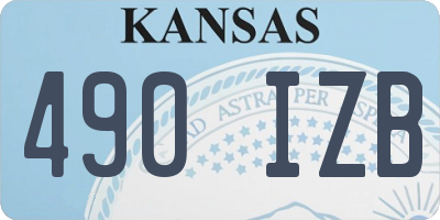 KS license plate 490IZB