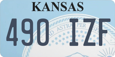 KS license plate 490IZF