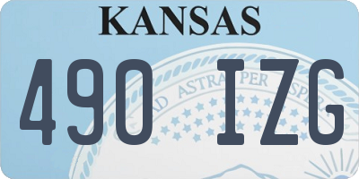 KS license plate 490IZG