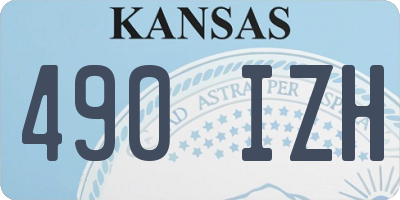 KS license plate 490IZH