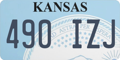 KS license plate 490IZJ