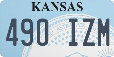 KS license plate 490IZM