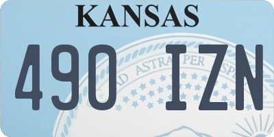 KS license plate 490IZN