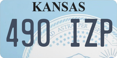 KS license plate 490IZP