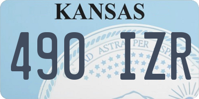KS license plate 490IZR