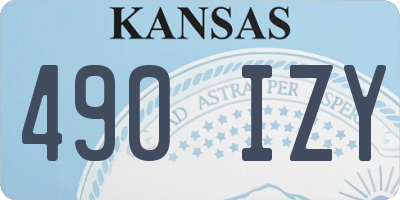KS license plate 490IZY