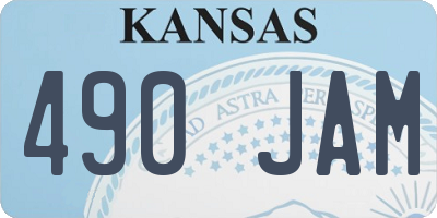 KS license plate 490JAM