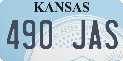 KS license plate 490JAS