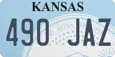 KS license plate 490JAZ