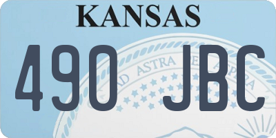 KS license plate 490JBC