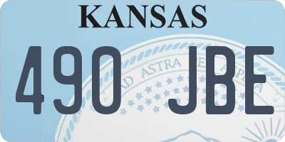 KS license plate 490JBE