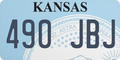 KS license plate 490JBJ