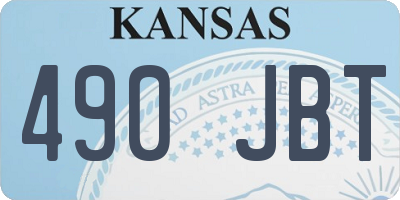 KS license plate 490JBT
