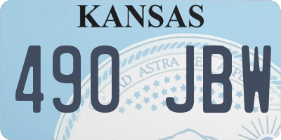 KS license plate 490JBW
