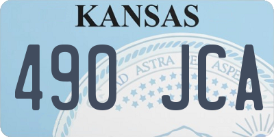 KS license plate 490JCA